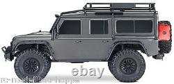 Traxxastrx-4 Land Rover Defender Argent + 5000 Mah Batterie+chargeur+lipotasche